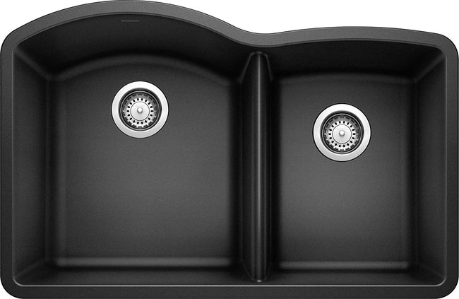 32" Diamond Bowl Undermount Kitchen Sink - Anthracite