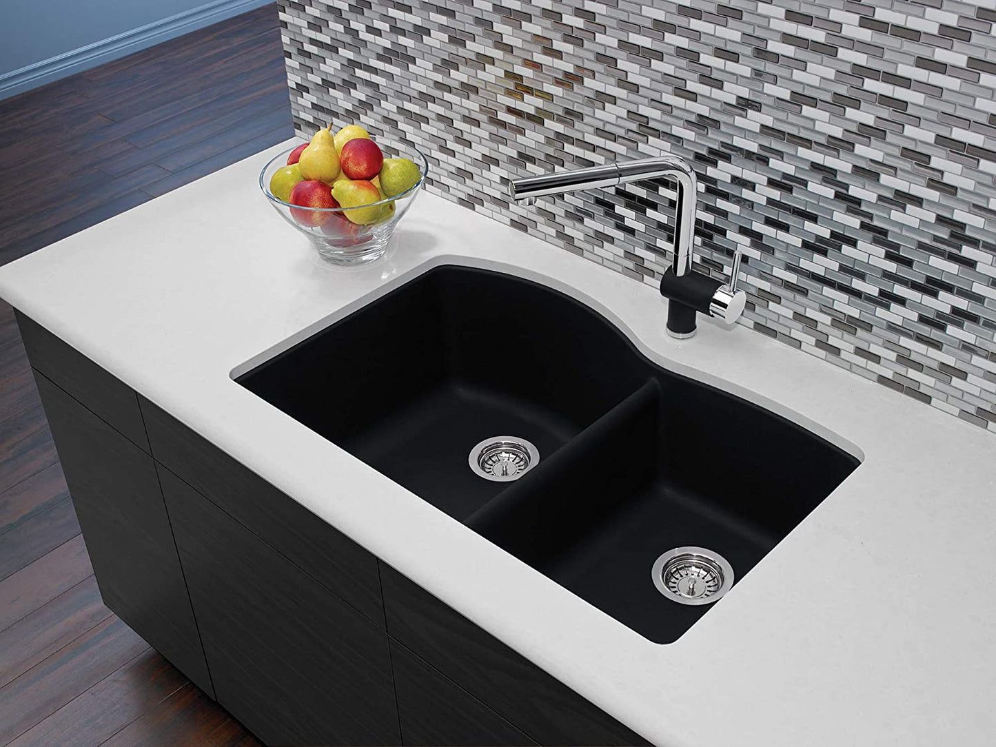 32" Diamond Bowl Undermount Kitchen Sink - Anthracite