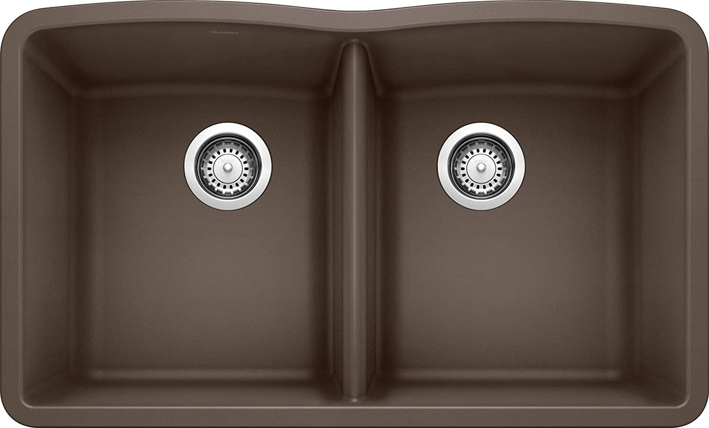 32" Diamond Equal Double Bowl Kitchen Sink- Cafe Brown