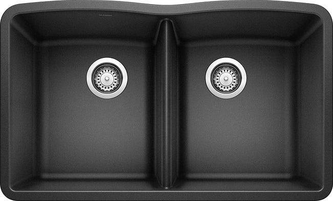 32" Diamond Equal Double Bowl Undermount Kitchen Sink - Anthracite