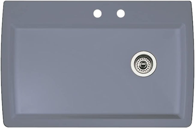 33.5" Diamond Super Single Dual Deck Undermount Kitchen Sink- Metallic Gray
