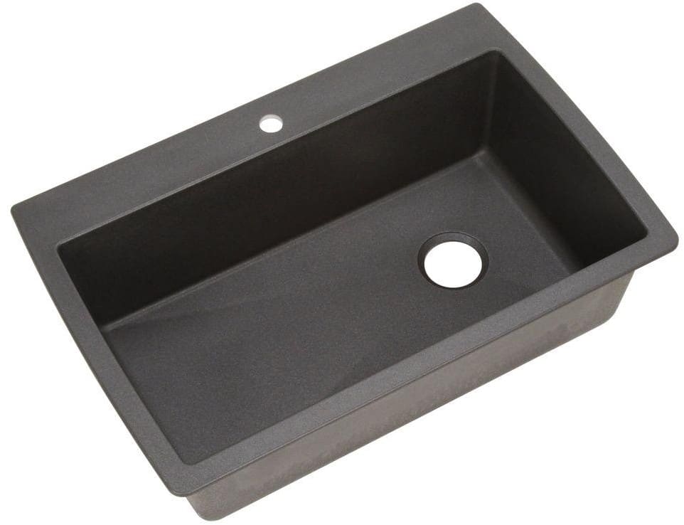 33.5" Diamond Super Single Dual Deck Kitchen Sink- Anthracite