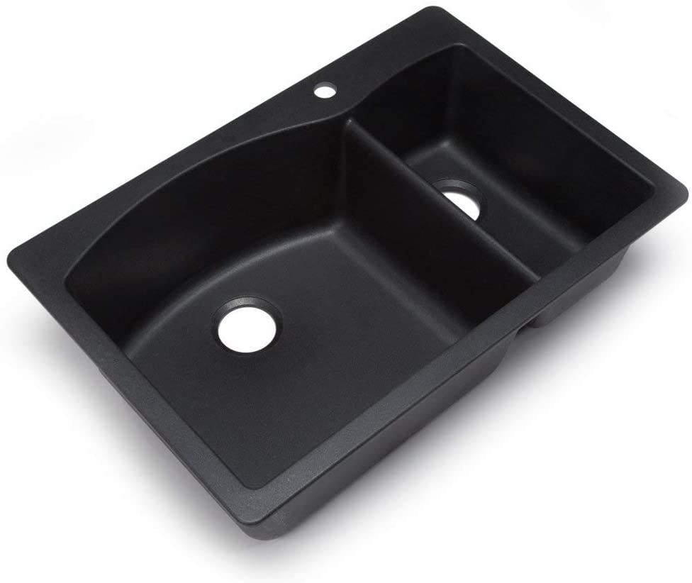 33" Diamond Bowl Dual Deck Kitchen Sink - Anthracite
