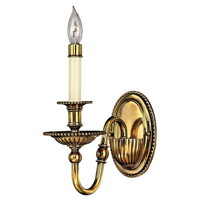 Hinkley 4410BB-Cambridge 5" Wide Single Light Sconce Wall Sconce in Burnished Brass