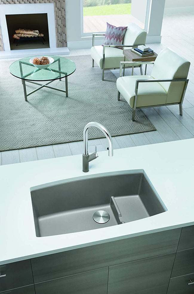 32" Performa Cascade KITCHEN SINK with COLANDER - Truffle