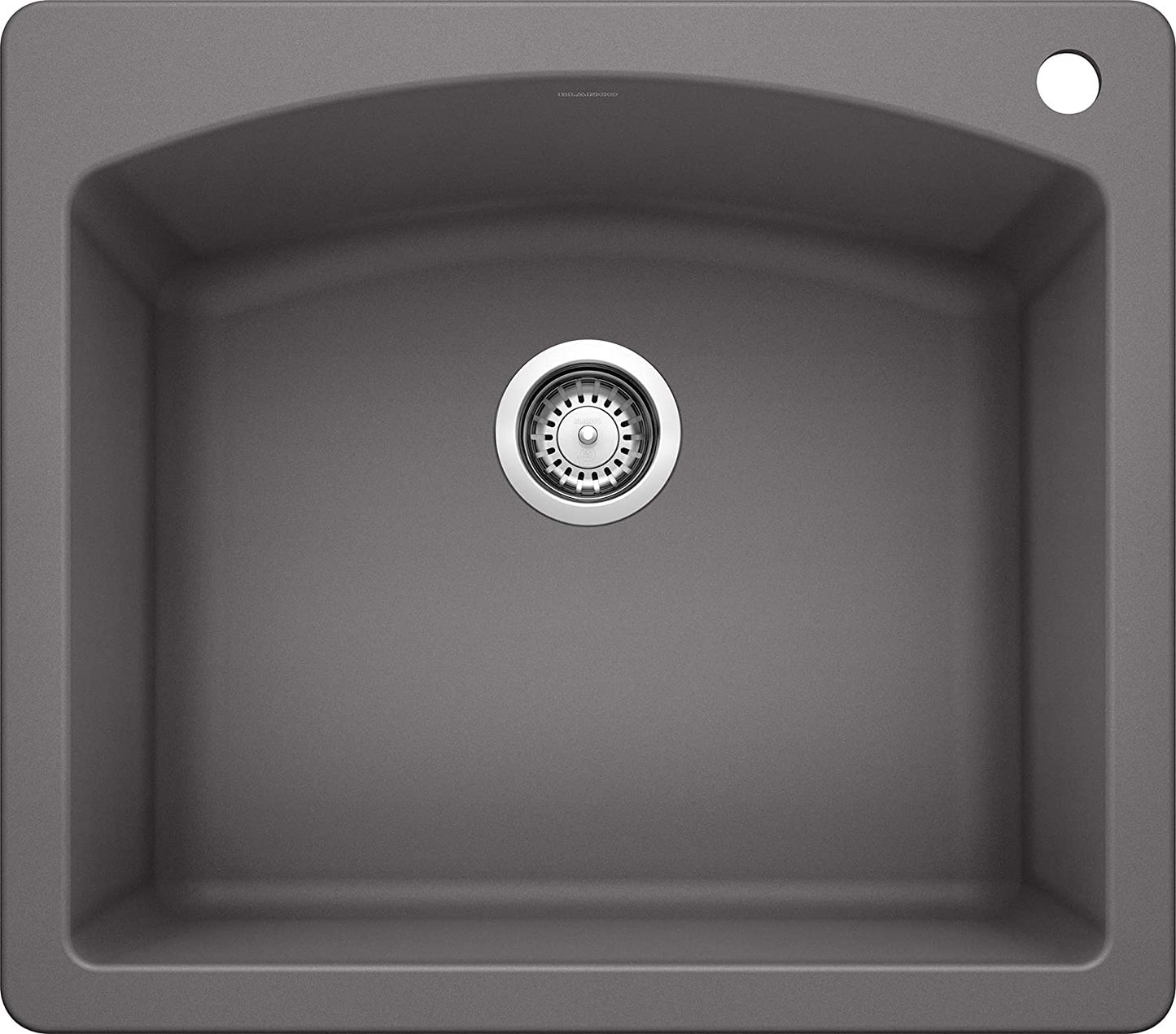 Diamond Drop-In or Undermount Kitchen Sink, 25" X 22" - Cinder