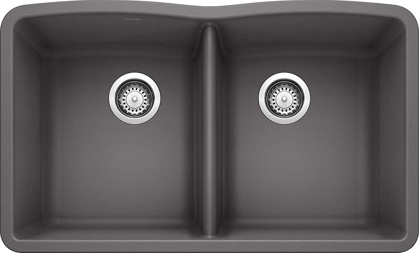 Diamond Equal Double Bowl Undermount Kitchen Sink- Cinder