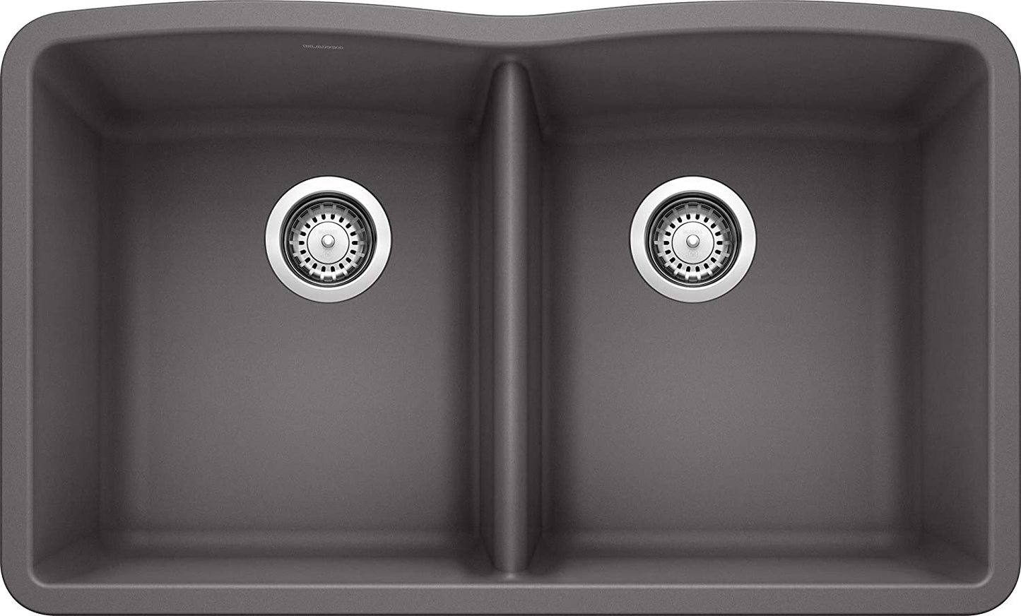 Diamond Equal Double Bowl Undermount Kitchen Sink- Cinder