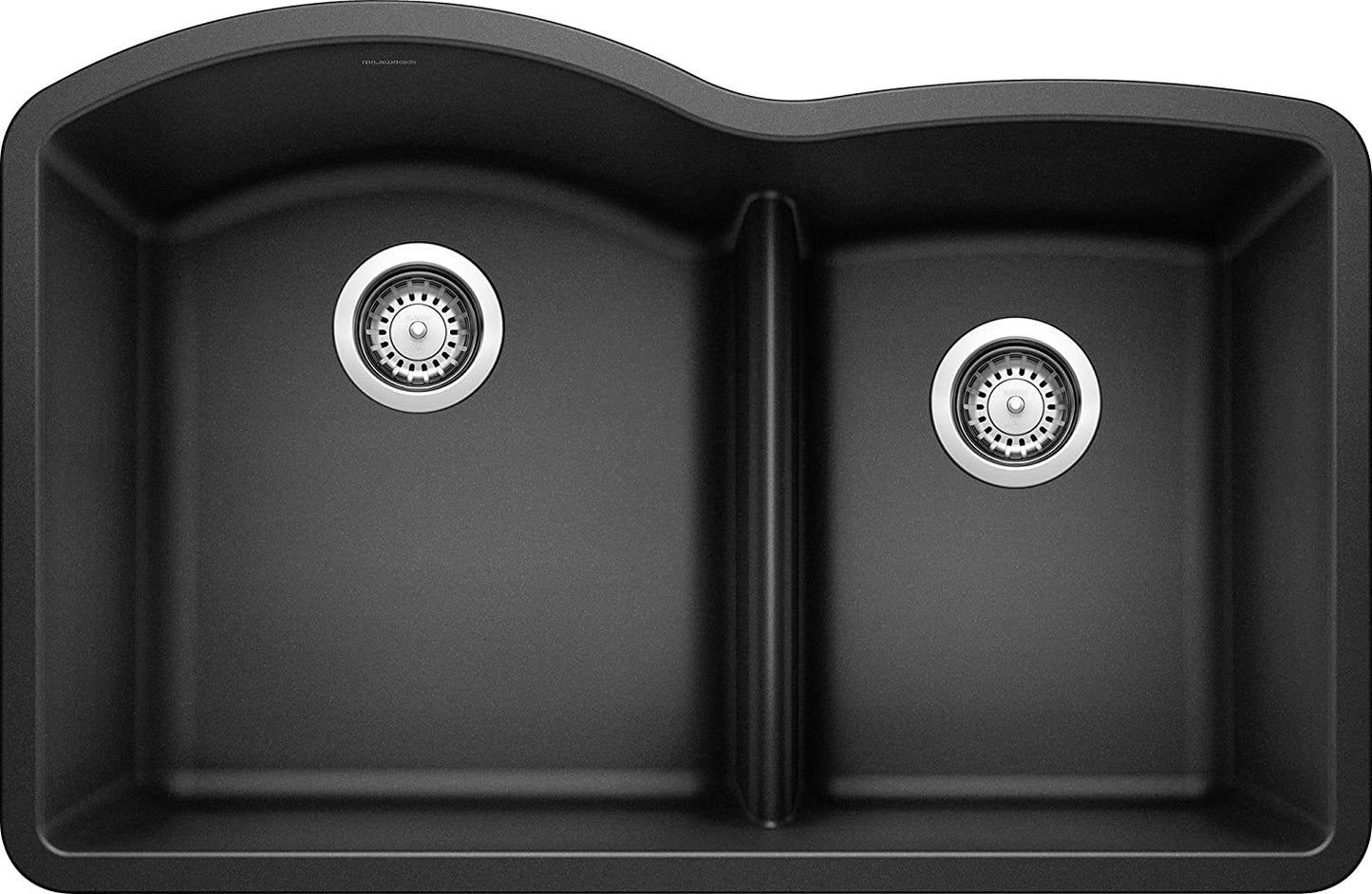 Diamond 1-3/4 Double Bowl Undermount Kitchen Sink with Low Divide, 32" X 21" - Anthracite