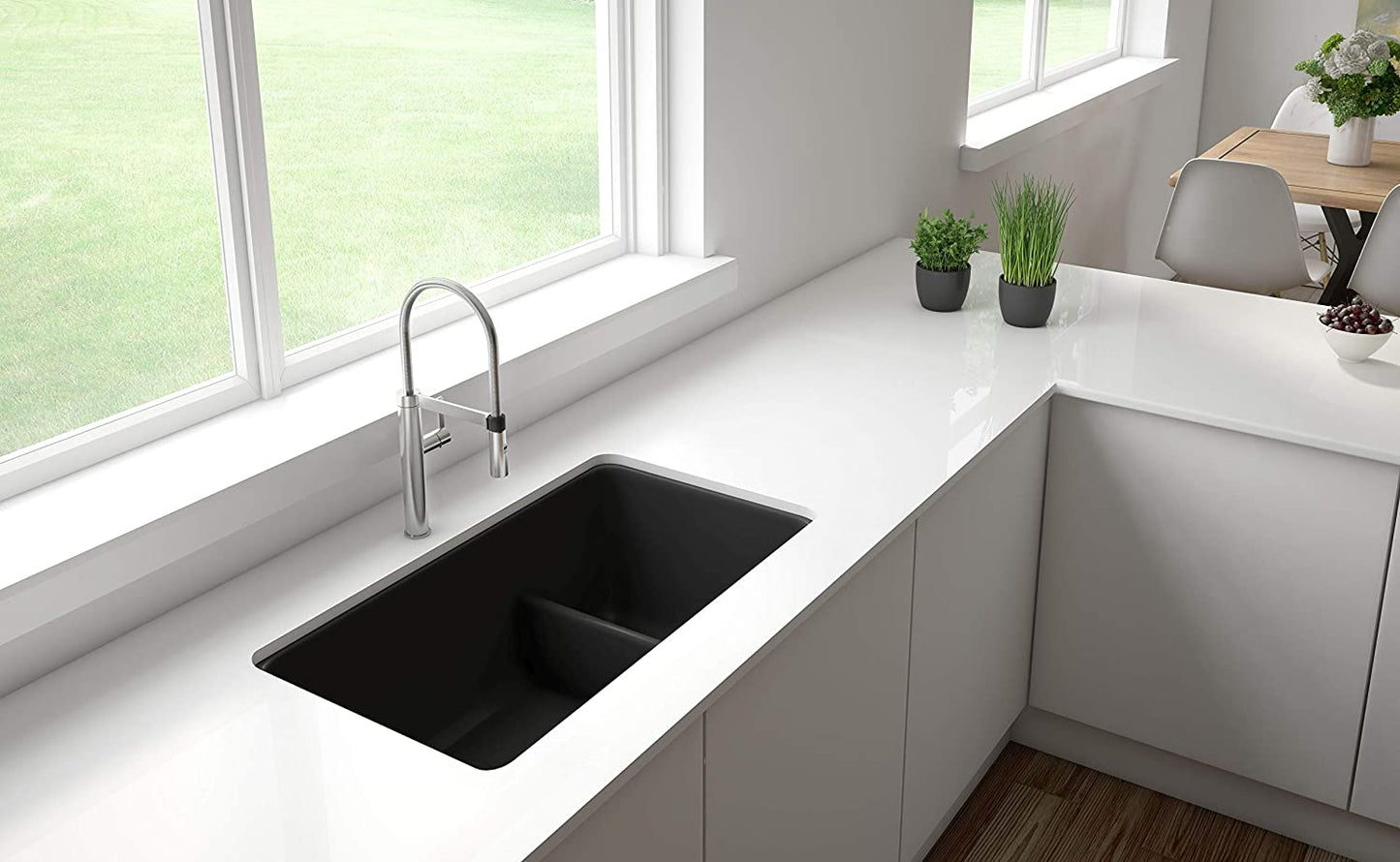 Culina Mini Semi-Pro Kitchen Faucet with Magnetic Handspray, 2.2 GPM- Satin Nickel