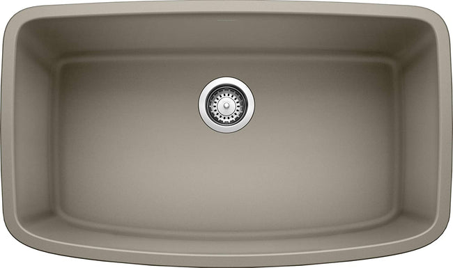 Valea Super Single Bowl Undermount Kitchen Sink, 32" X 19" - Truffle