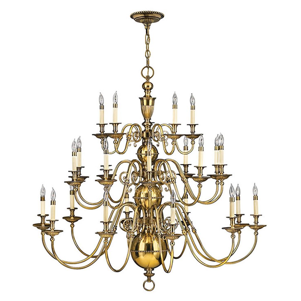 Hinkley 4419BB - Cambridge Extra Large Three Tier 49" Wide 25 Light Chandelier in Burnished Brass