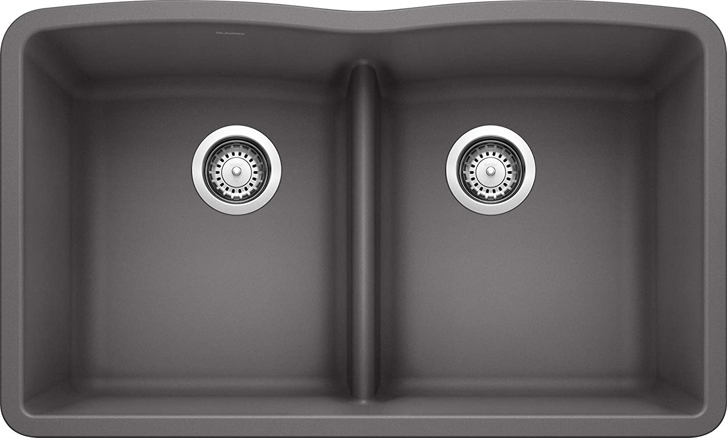 Diamond Double Bowl Undermount Kitchen Sink with Low Divide - Cinder