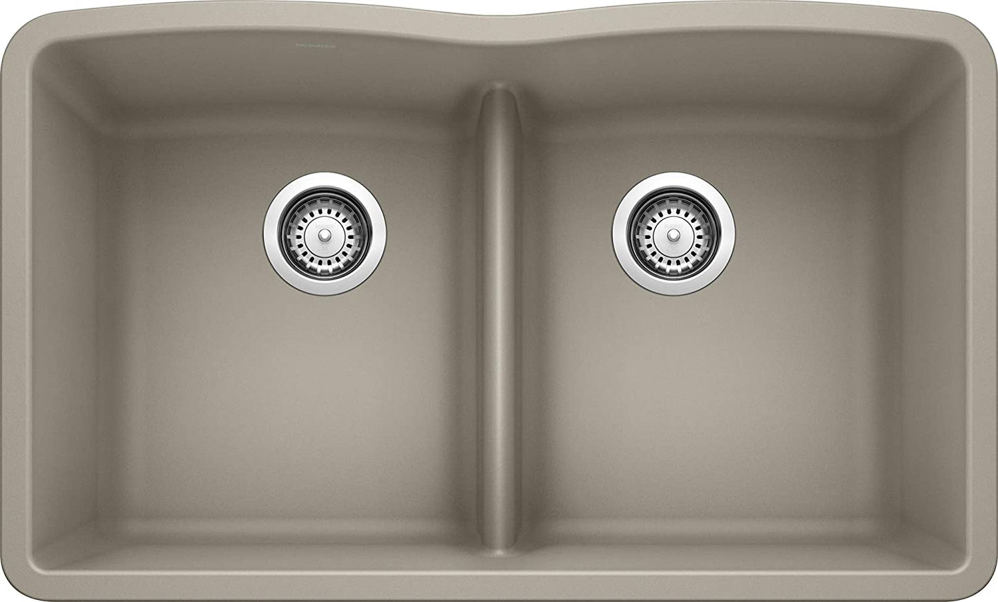 Diamond Double Bowl Undermount Kitchen Sink with Low Divide - Truffle