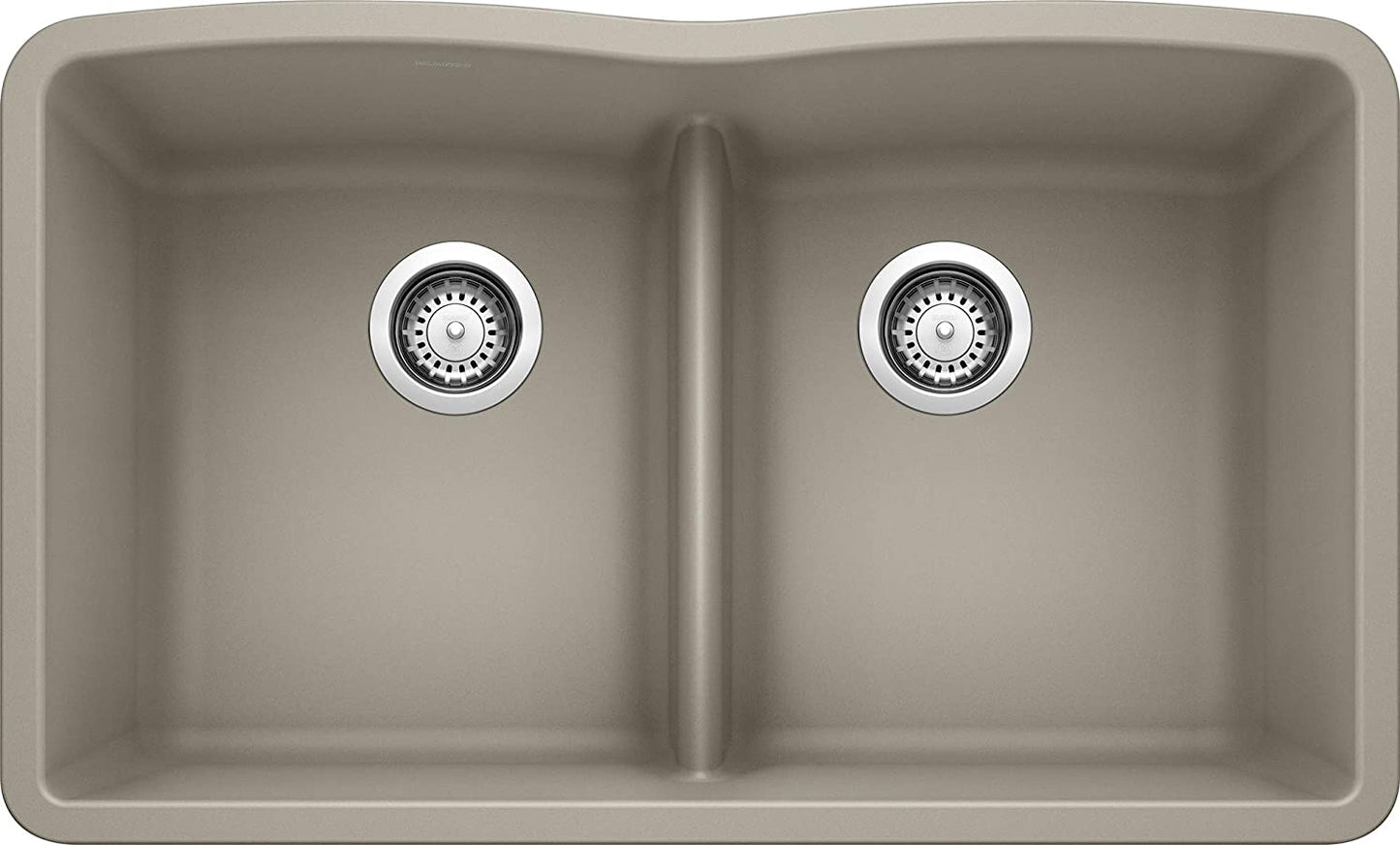 Diamond Double Bowl Undermount Kitchen Sink with Low Divide - Truffle