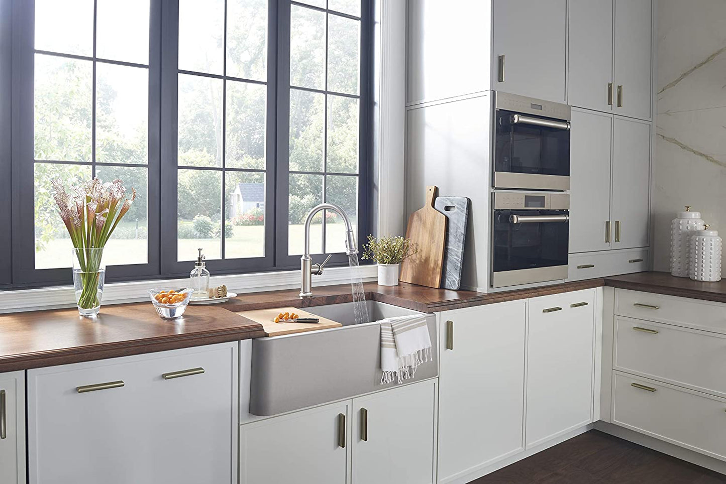 Empressa High Arc Pull-Down Dual Spray Kitchen Faucet 1.5 gpm - Stainless