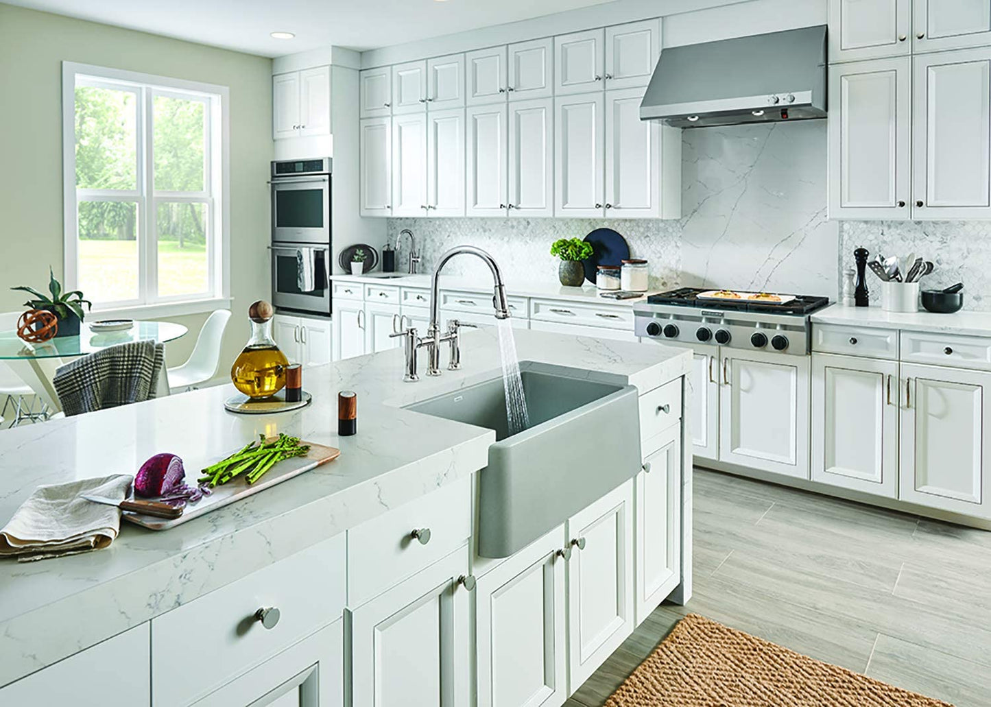 Blanco 442506 Empressa 1.5 GPM Pull-Down Dual Spray Bridge Kitchen Faucet in Polished Nickel