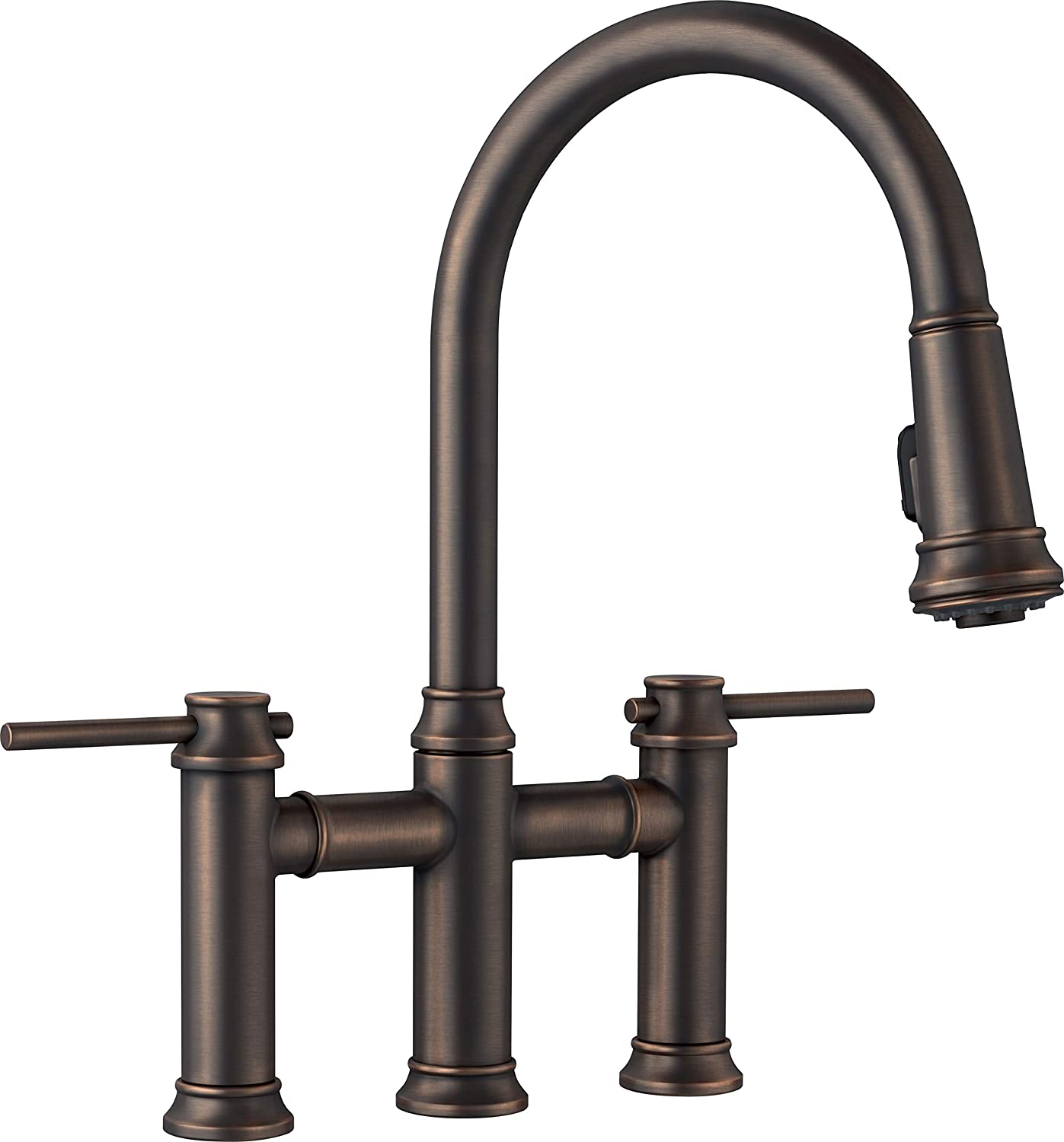 Empressa Pull-Down Dual Spray Bridge Kitchen Faucet 1.5 gpm - Oil-Rubbed Bronze