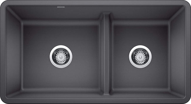 Precis Reversible 1-3/4 w/Low Divide-Metallic Gray Sink - Cinder