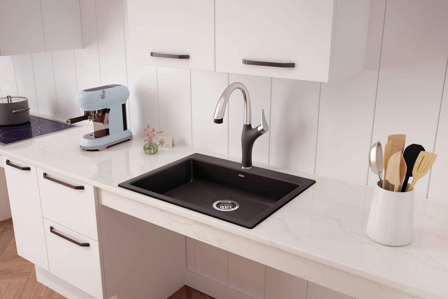 Precis ADA-Compliant Undermount Kitchen Sink, 25" X 18"  - Anthracite