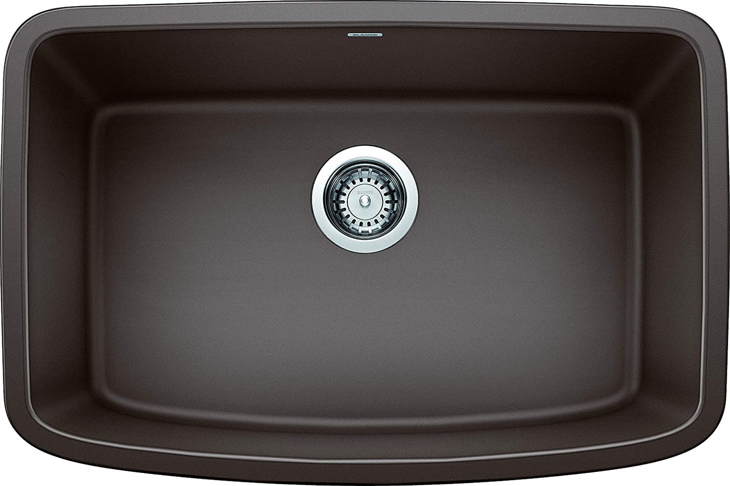 Valea Silgranit Single Bowl Undermount Kitchen Sink, 27" X 18"- Cafe Brown