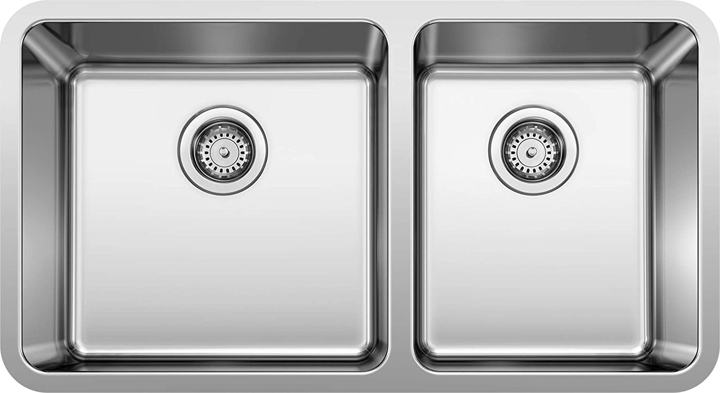 Formera Double Bowl Undermount Kitchen Sink, 33" X 18"