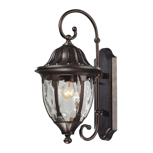 ELK Lighting 45003/1 - Glendale 9" Wide 1-Light Outdoor Wall Lamp in Regal Bronze