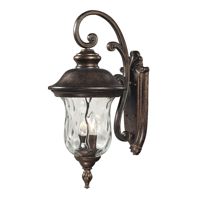 ELK Lighting 45022/3 - Lafayette 12" Wide 3-Light Outdoor Wall Lamp in Regal Bronze