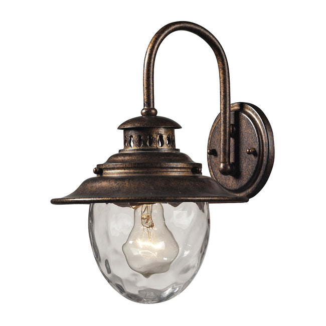 ELK Lighting 45030/1 - Searsport 8" Wide 1-Light Outdoor Wall Lamp in Regal Bronze
