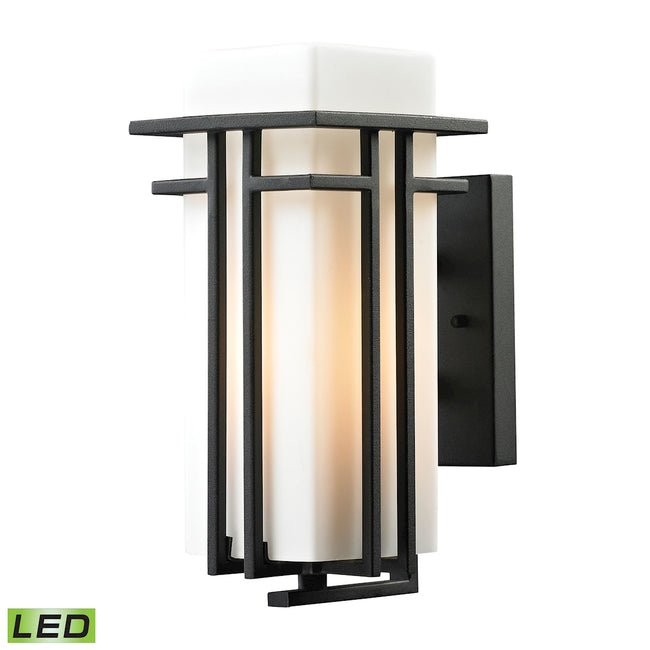ELK Lighting 45085/1-LED - Croftwell 6" Wide 1-Light Outdoor Wall Lamp in Textured Matte Black - Inc