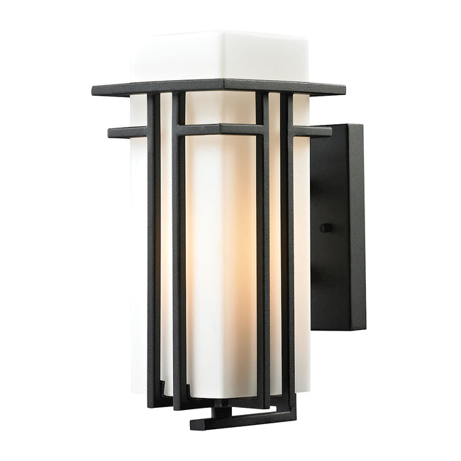 ELK Lighting 45085/1 - Croftwell 6" Wide 1-Light Outdoor Wall Lamp in Textured Matte Black