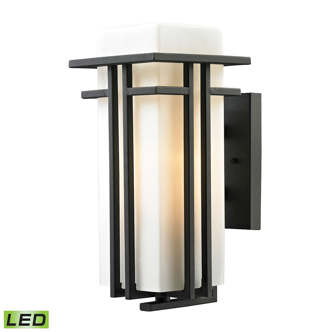 ELK Lighting 45086/1-LED - Croftwell 7" Wide 1-Light Outdoor Wall Lamp in Textured Matte Black - Inc