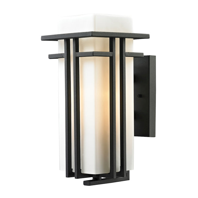 ELK Lighting 45086/1 - Croftwell 7" Wide 1-Light Outdoor Wall Lamp in Textured Matte Black