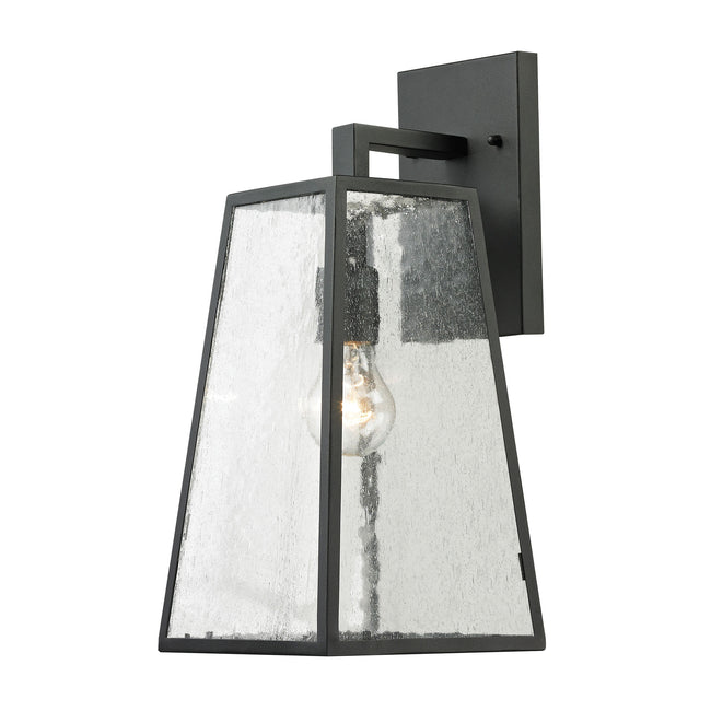 ELK Lighting 45091/1 - Meditterano 7" Wide 1-Light Outdoor Wall Lamp in Matte Black - Large