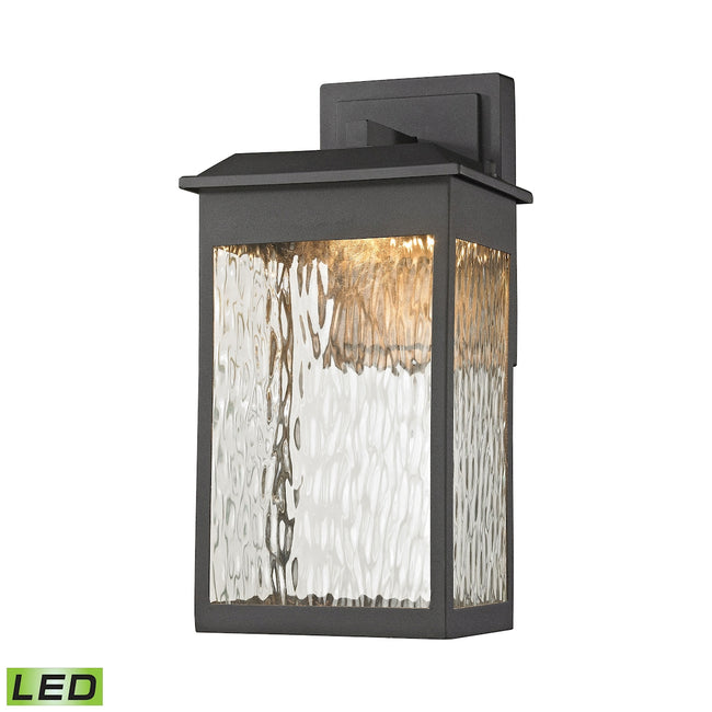 ELK Lighting 45200/LED - Newcastle 7" Wide 1-Light Outdoor Wall Lamp in Textured Matte Black - Integ