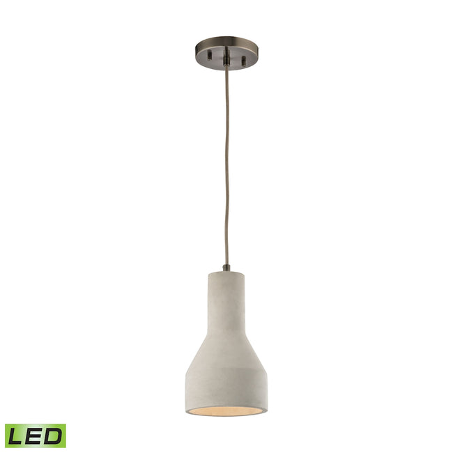 ELK Lighting 45331/1-LED - Urban Form 6" Wide 1-Light Mini Pendant in Black Nickel with Natural Conc