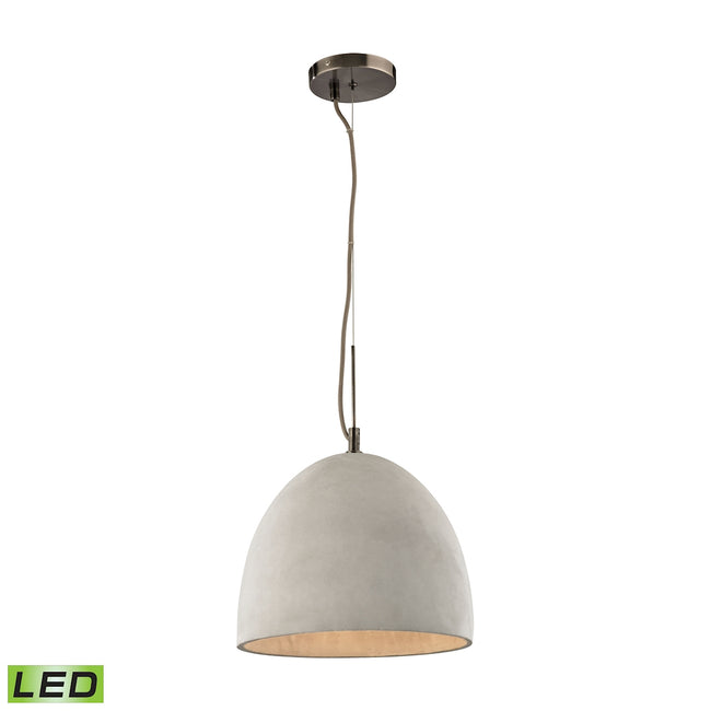 ELK Lighting 45334/1-LED - Urban Form 12" Wide 1-Light Mini Pendant in Black Nickel with Natural Con
