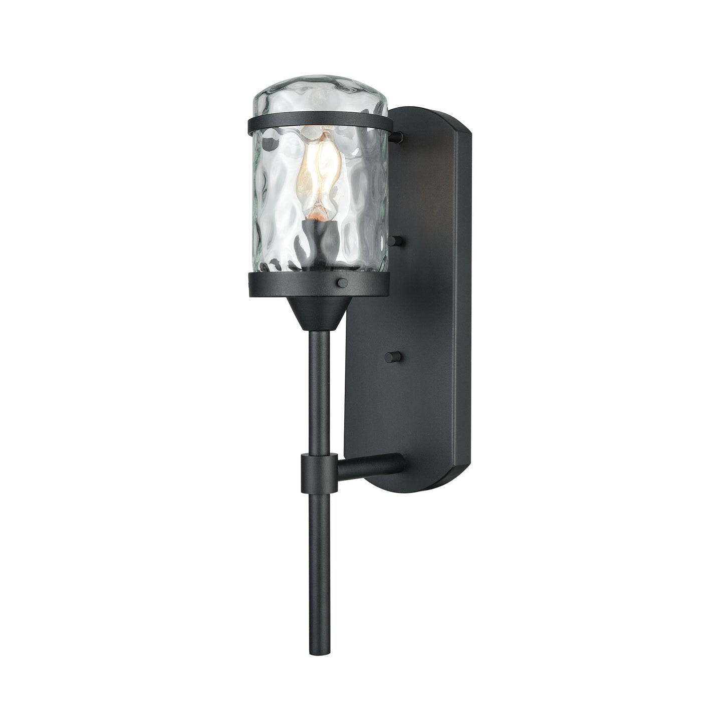 ELK Lighting 45400/1 - Torch 5" Wide 1-Light Outdoor Wall Lamp in Charcoal Black