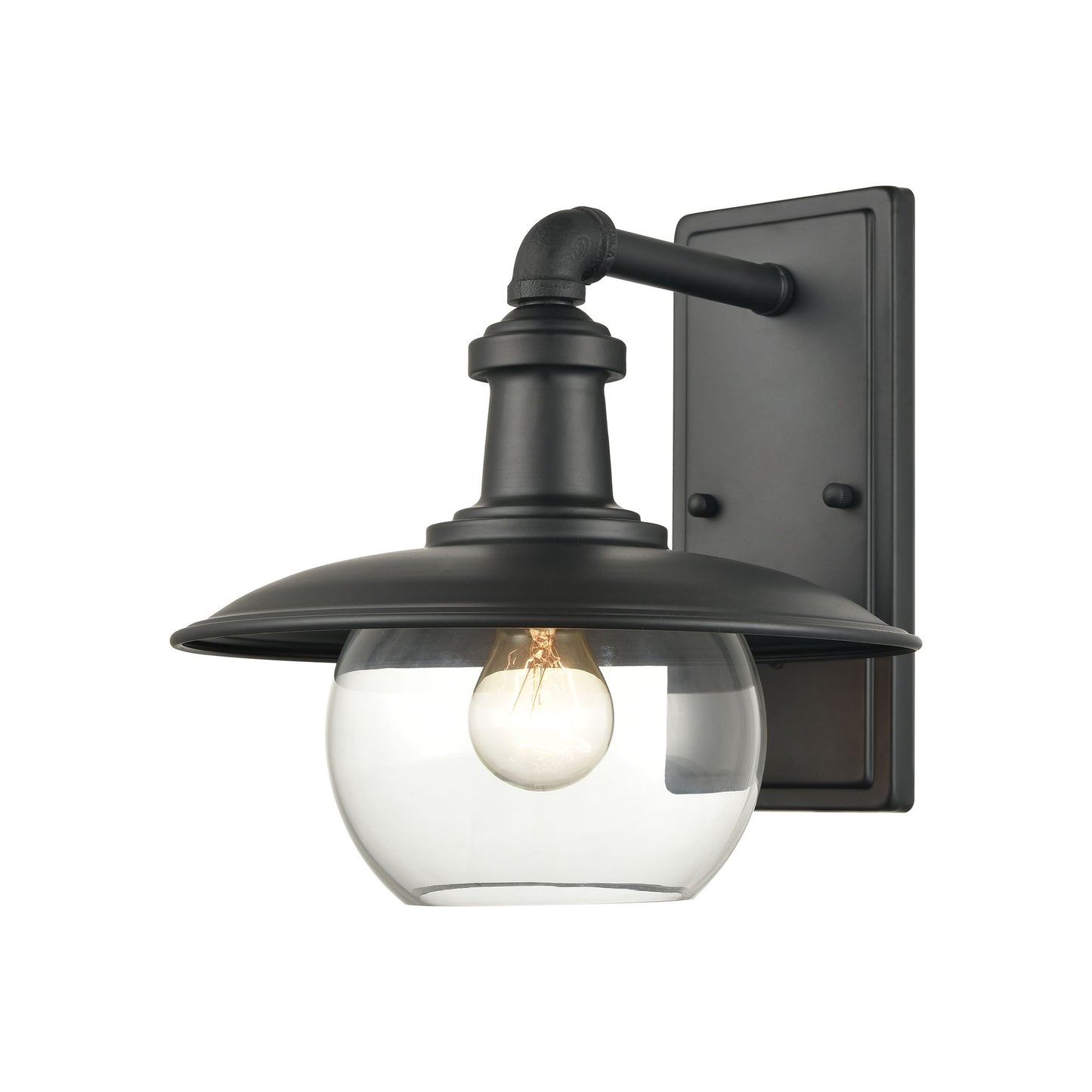 ELK Lighting 45430/1 - Jackson 11" Wide 1-Light Outdoor Sconce in Matte Black with Clear Glass