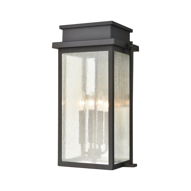 ELK Lighting 45442/4 - Braddock 12" Wide 4-Light Outdoor Sconce in Architectural Bronze with Seedy G