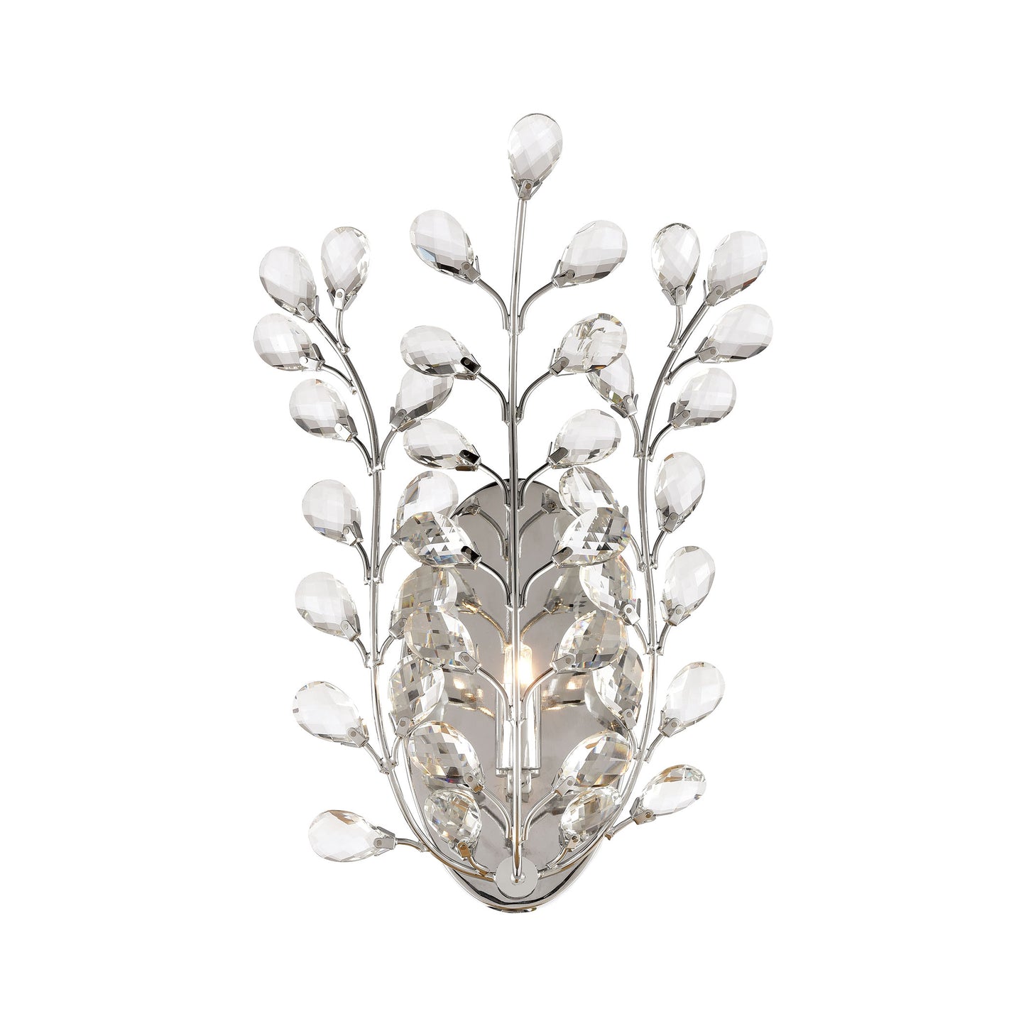 ELK Lighting 45460/1 - Crystique 10" Wide 1-Light Sconce in Polished Chrome with Clear Crystal