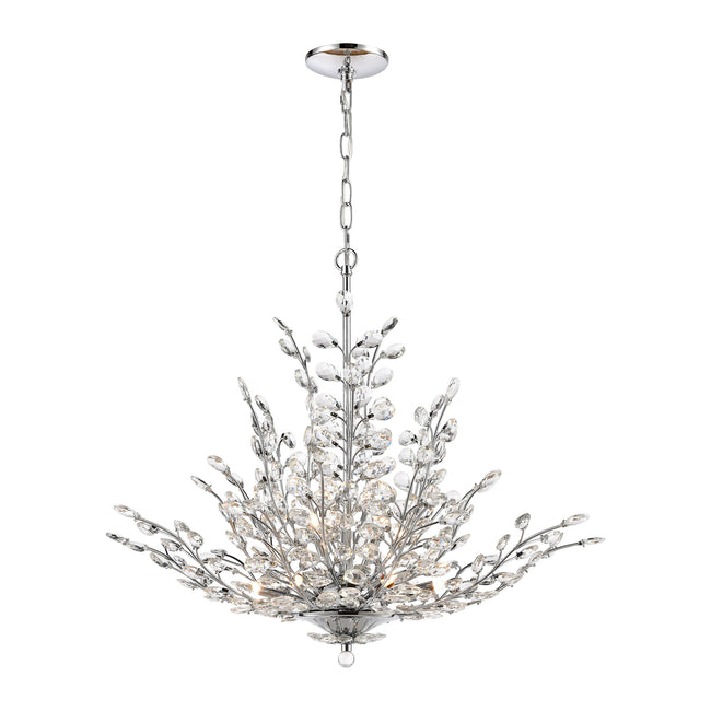 ELK Lighting 45463/9 - Crystique 30" Wide 9-Light Chandelier in Polished Chrome with Clear Crystal