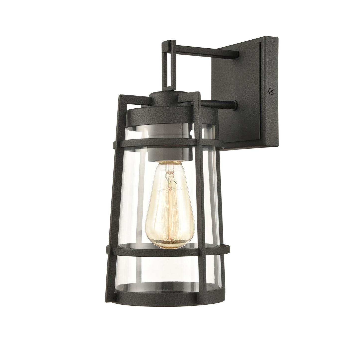 ELK Lighting 45490/1 - Crofton 7" Wide 1-Light Outdoor Sconce in Charcoal with Clear Glass