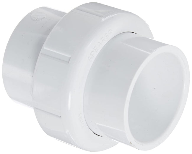 457-012 - PVC Pipe Fitting, Union with Buna O-Ring, Schedule 40, 1-1/4" Socket