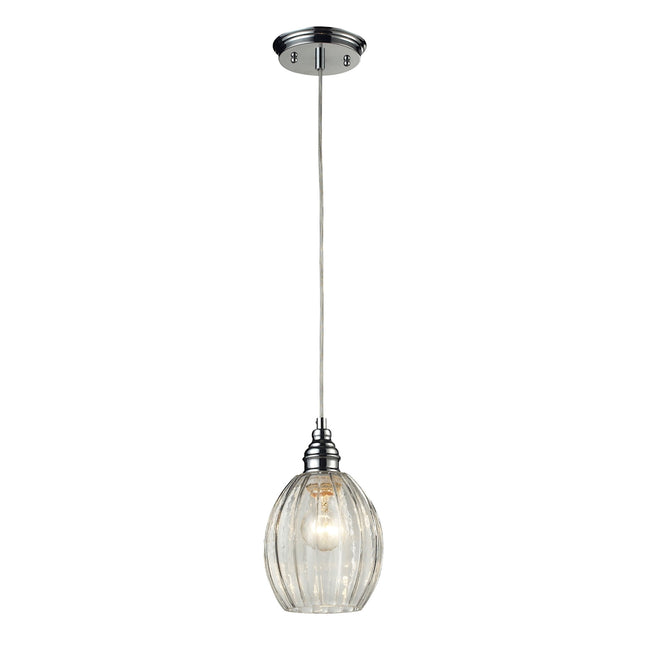 ELK Lighting 46017/1 - Danica 6" Wide 1-Light Mini Pendant in Polished Chrome with Clear Glass