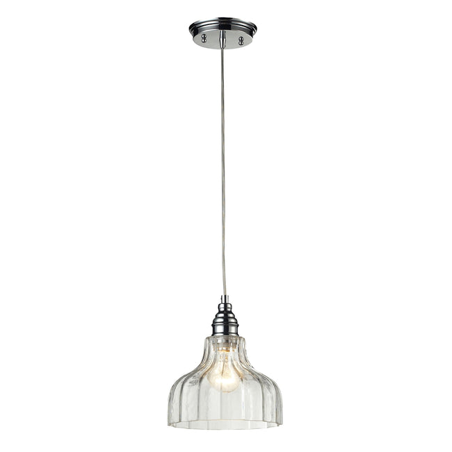 ELK Lighting 46018/1 - Danica 8" Wide 1-Light Mini Pendant in Polished Chrome with Clear Glass