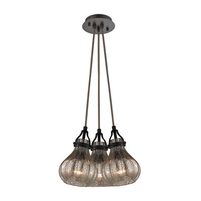 ELK Lighting 46024/3SR - Danica 13" Wide 3-Light Nesting Pendant Fixture in Oil Rubbed Bronze with M