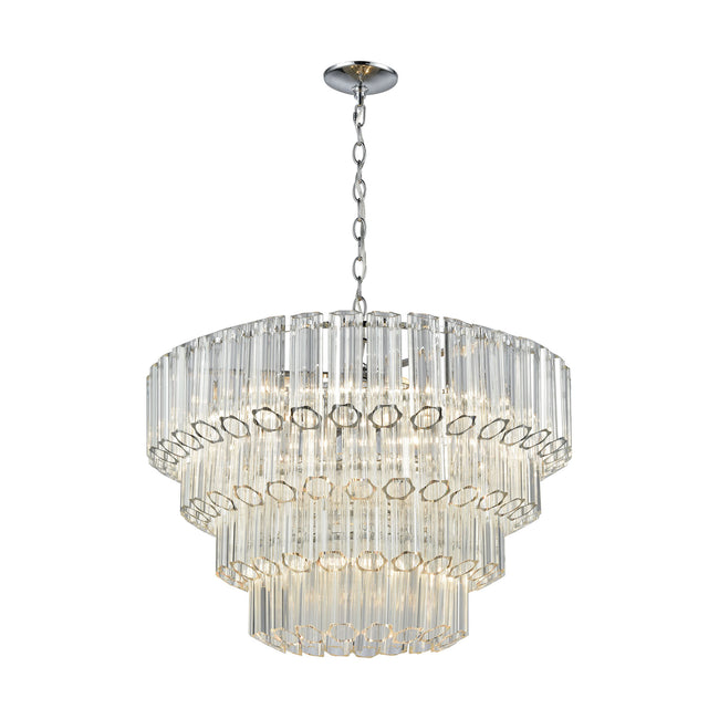 ELK Lighting 46313/7 - Carrington 26" Wide 7-Light Chandelier in Polished Chrome with Clear Glass