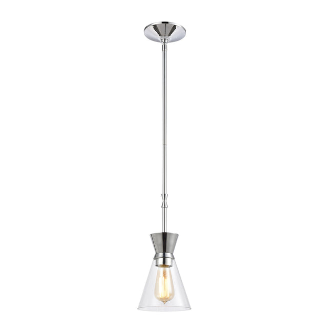 ELK Lighting 46453/1 - Modley 6" Wide 1-Light Mini Pendant in Polished Chrome with Clear Glass
