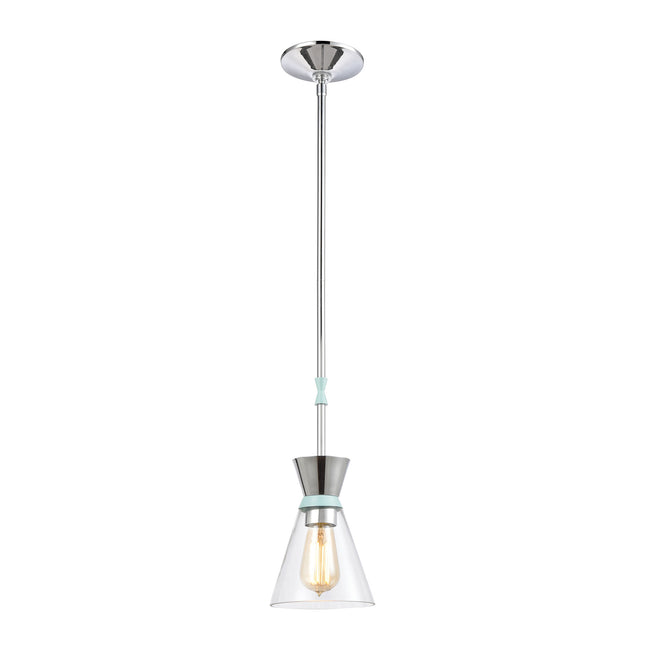 ELK Lighting 46463/1 - Modley 6" Wide 1-Light Mini Pendant in Polished Chrome with Clear Glass